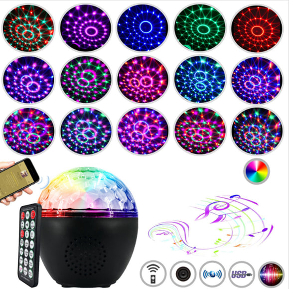 16 Color LED Stage Light bluetooth Speaker Disco Party Club Crystal Ball with Remote Controller