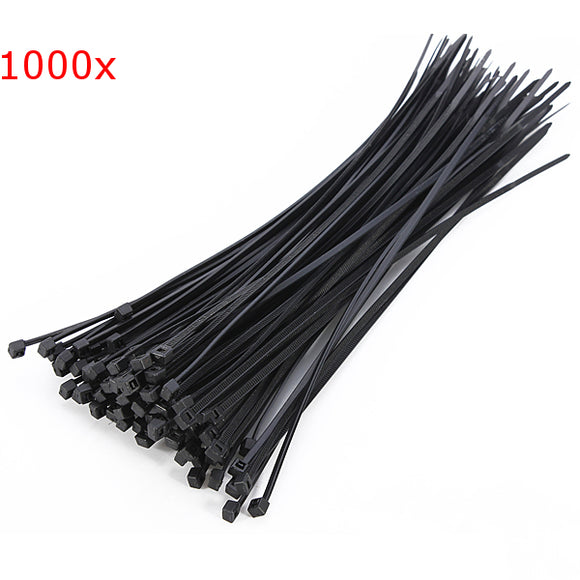 Suleve ZT02 1000pcs 3x100mm Black / White Nylon Cable Tie Zip Ties