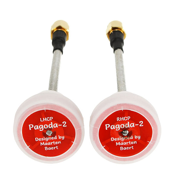 2PCS MXK 5.8 GHz Pagoda-2 Omni Directional FPV Antenna LHCP/RHCP SMA Male 95mm