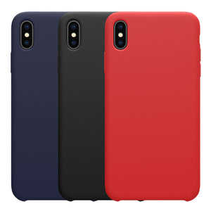 NILLKIN Soft Smooth Shockproof Liquid Silicone Rubber Back Cover Protective Case for iPhone XS