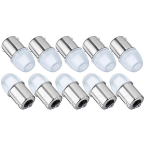 10PCS 1156 BA15S LED Reversing Light Brake Turn Signal Lamp Waterproof Replacement Bulb White Constantly Bright Mode