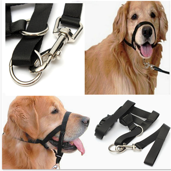 Dogs Puppy Nylon Adjustable Buckle Muzzle Control Barking Ventilation Black