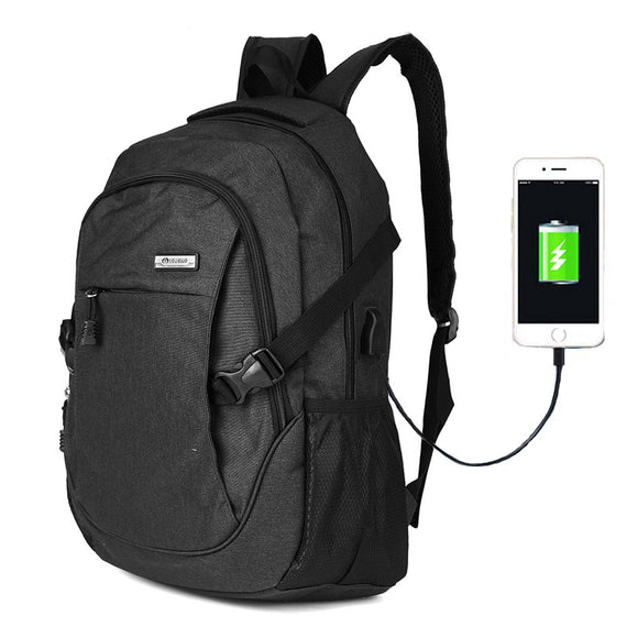 Men Women Travel Bag Laptop Backpack Bag With External USB Charging Port