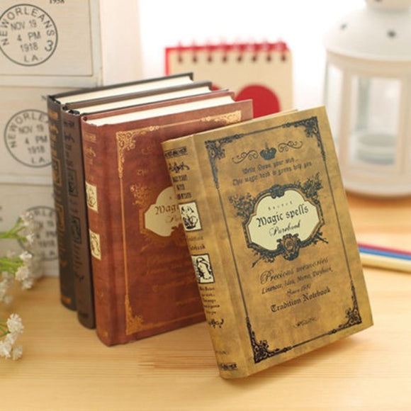 1Pcs Vintage Hard Cover Notebook Diary Journal Travel Business School Writing Notepads Supplies