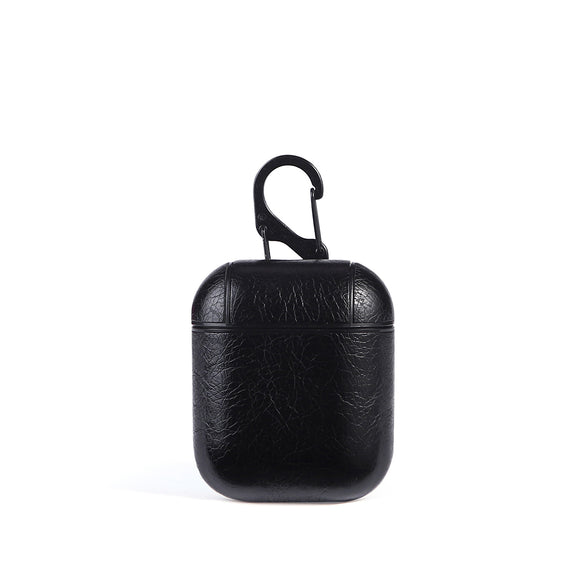 PU Leather Shockproof Protective Case With Hook For Apple AirPods