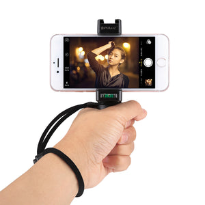 PULUZ PU366 Handheld Grip Rig Stabilizer ABS Tripod Adapter Mount with Cold Shoe Base & Wrist Strap