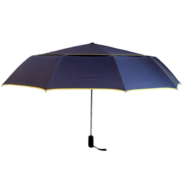 Outdoor Automatic 3 Folding Golf Umbrella Anti-UV Windproof Large Rain Sunshade