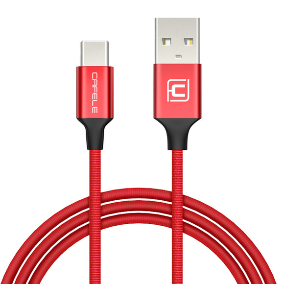 CAFELE Braided Type C Fast Data Sync Charging Cable 1.2m For OnePlus 5 S8 Plus Xiaomi 6 HUAWEI P10