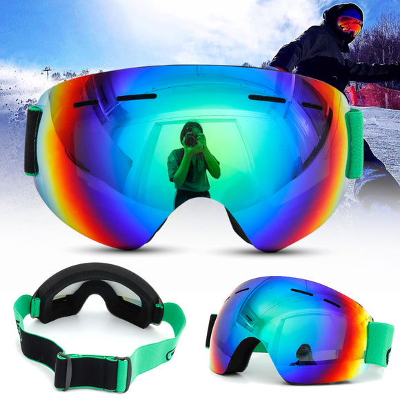 Mens Womens Ski Snowboard Goggles Unisex Anti Fog UV Double Lens Skiing Goggle