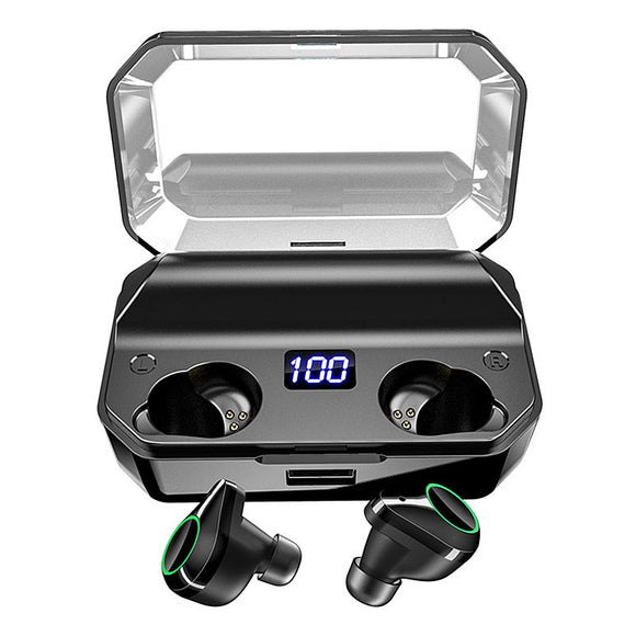 [True Wirsless] T9 Digital Display Earbuds Binaural Call bluetooth 5.0 Waterproof Earphone Stereo Bass Headset With 7000mAh Power Bank