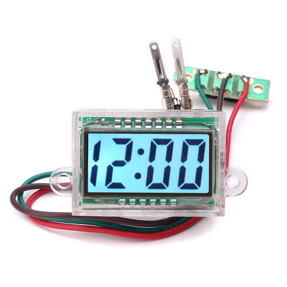 38x26x17mm DC 12V Waterproof Digital LCD Dashboard Automatic Clock For DIY