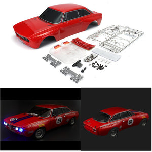 Killerbody 48319 Alfa Romeo 2000 GTAm Body Shell Red Semi-Finished For 1/10 Electric Touring Car