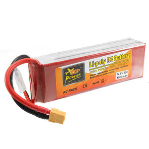 ZOP Power 14.8V 5000mAh 4S 60C Lipo Battery XT60 Plug