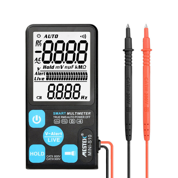 MESTEK Mini Digital Multimeter Anti-burning NCV AC/DC Voltmeter Voltage Indicator True RMS ESR Meter Auto Range Multi Meter