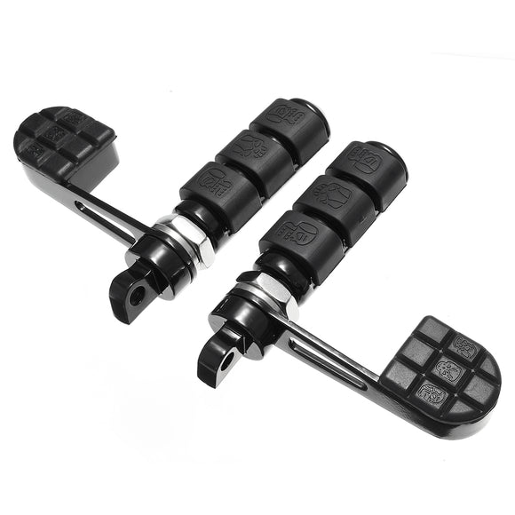 Motorcycle Anti-Vibe Foot Peg With Heel Rest For Harley FXWG FXR Black