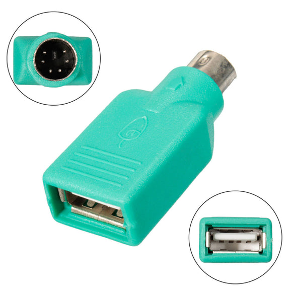 USB2.0 Female to PS/2 PS2 Male Adapter Converter for Laptop PC Mouse Keyboard
