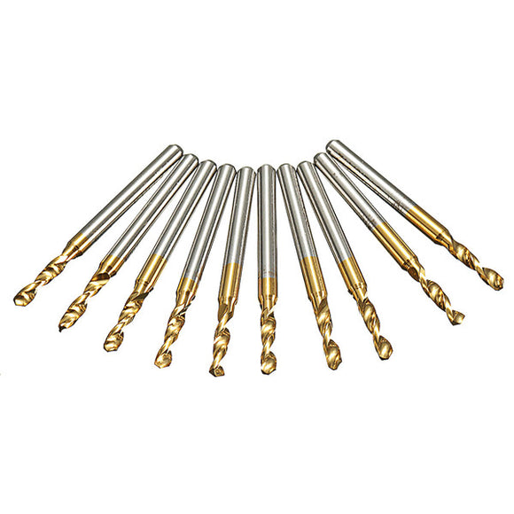 10pcs 3.175mm Shank 2.5mm HSS Titanium Coated Drill Bits PCB Drill