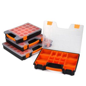 Part Storage Organizer with 10/14/15/22 Compartment Plastic Tool Box Screw Case