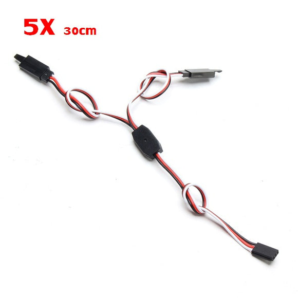 5 X Amass 60 Core 30cm Y Servo Cable for Futaba Preventing Buckle