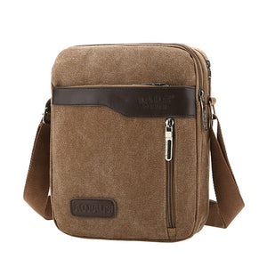 Men Canvas Crossbody Bag Casual Travel Single Shoulder Bag