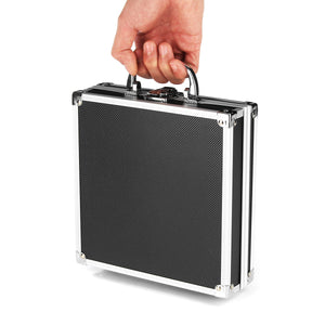 205x205x65mm/8.1x8.1"x2.5" Aluminum Alloy Handheld Tool Box Portable Small Storage Case"