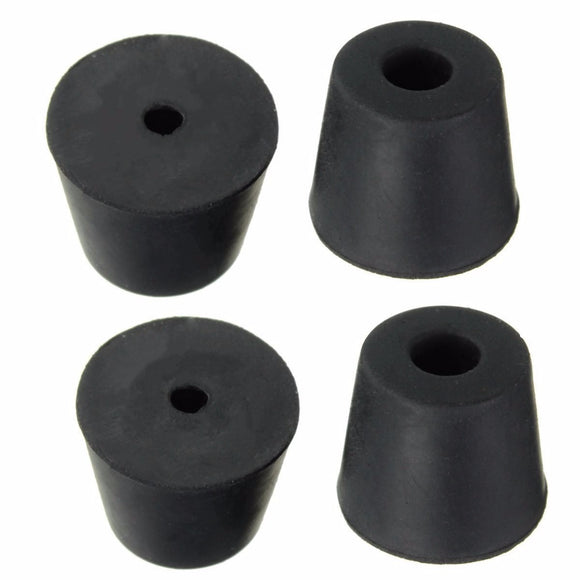 4Pcs Black 201517mm Chair Table Leg Recessed Rubber Feet Pads Rubber Protector