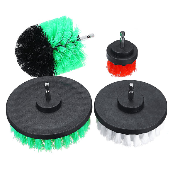 4Pcs Electric Tile Grout Power Drill Brush Scrubber Combo Tub Cleaning Tool for Car