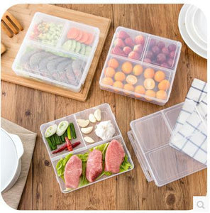 1Pc Refrigerator Storage Rack Vent Holes Microwave Preservation Seafood Food Frozen Sealed Boxes