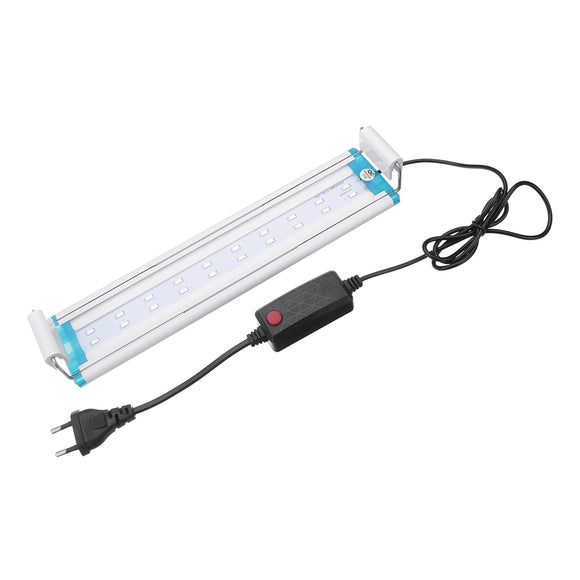 28.5CM Aluminum Adjustable LED Aquarium Light  Fish Tank Panel Lamp Blue+White AC220V