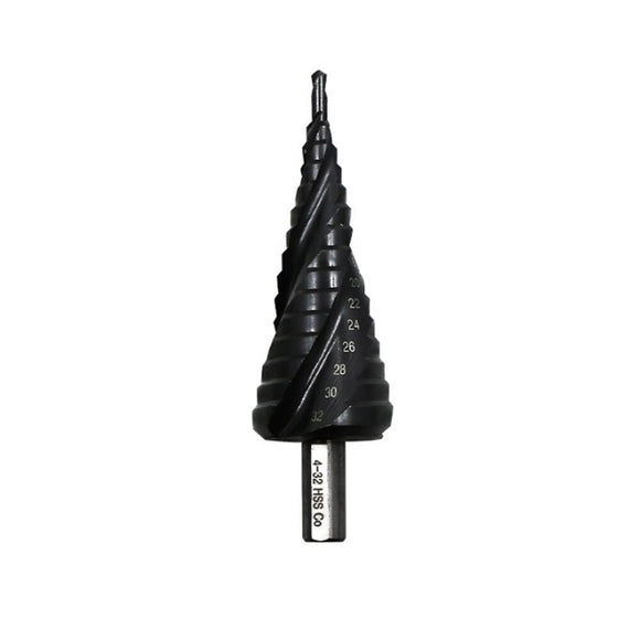 Drillpro 3 Flute 4-12mm 5-23mm Step Drill Bit TiAlN Coated HRC62-65 HSS-Co M35 Cobalt Step Drill Triangular Shank