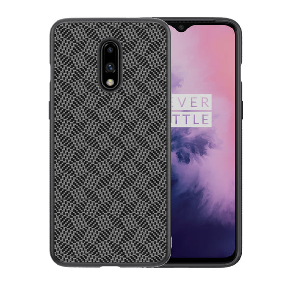 NILLKIN Synthetic Fiber Plaid Anti-fingerprint Anti-Scratch Protective Case for OnePlus 7