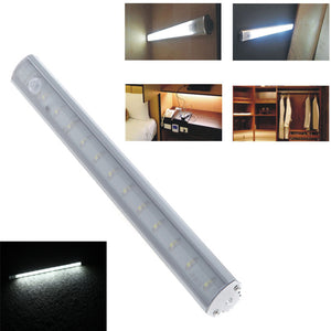 30CM 1.2W PIR Motion Sensor LED Cabinet Closet Rigid Light for Kitchen Wardrobe Cupboard DC6V