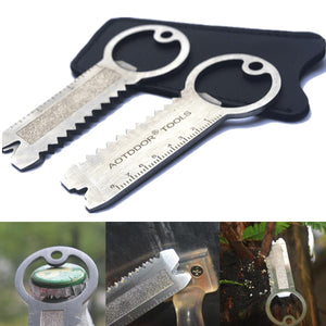 IPRee Portable EDC 10 In 1 Tool Screwdriver Wrench Keychain Survival Bottle Opener Stainless Steel