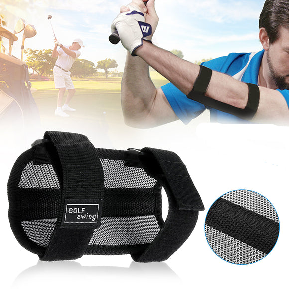 Golf Swing Gesture Practice Training Aids Elbow Support Brace Arm Band Trainer