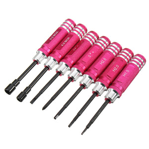 YZ-015 7pcs 3.0/4.0/5.0/6.0mm Hexagonal Screwdriver Tool Set For RC Model