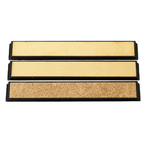 Drillpro 3Pcs Titanium Coated Diamond Knife Sharpener 80 600 1000 Grit Angle Sharpening Stone Whetstone Bar with Base