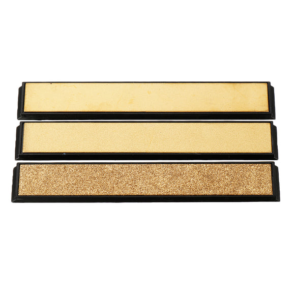 Drillpro 3Pcs Titanium Coated Diamond Knife Sharpener 80 600 1000 Grit Angle Sharpening Stone Whetstone Bar with Base