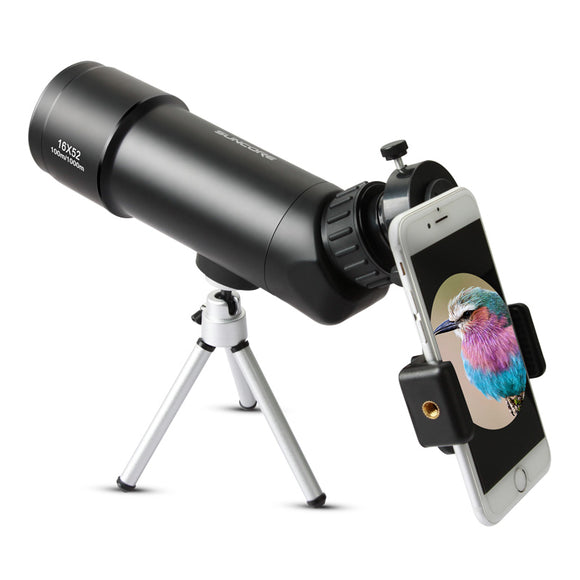 IPRee Travel 16x52  Waterproof Monocular Bird Watching Telescope Spotting Scope for Outdoor Sports