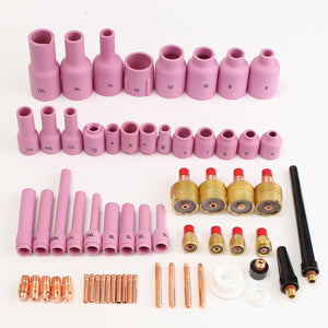 TIG Gas Lens Back Cap Collet Body Assorted Size Fit TIG Torch SR WP9 20 25 63PK