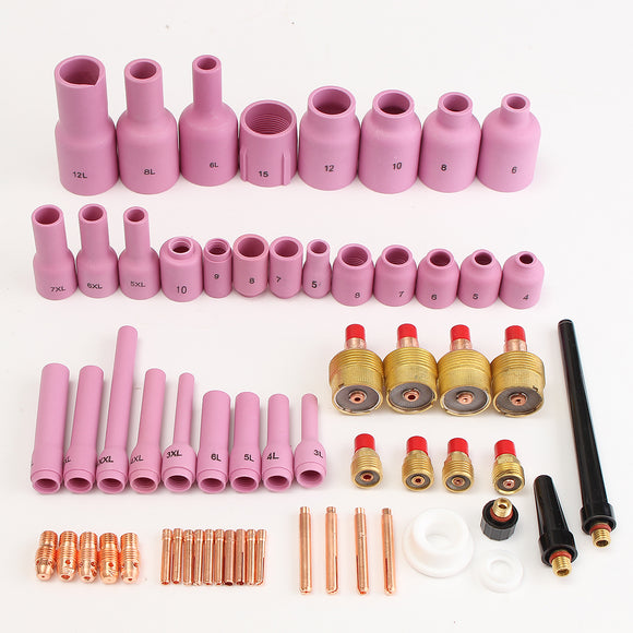 TIG Gas Lens Back Cap Collet Body Assorted Size Fit TIG Torch SR WP9 20 25 63PK