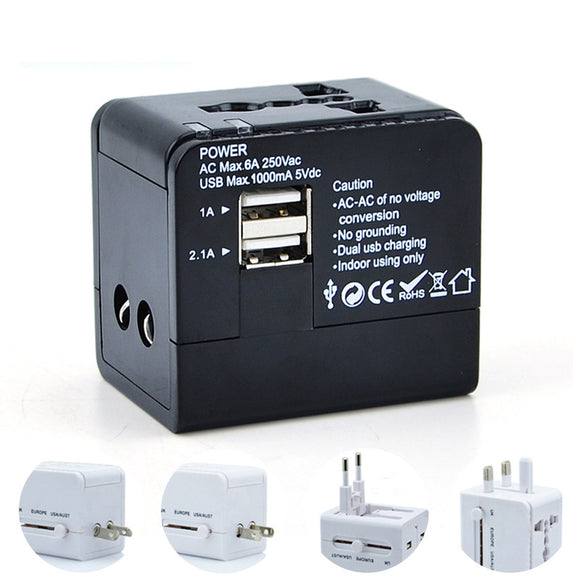 IPRee Multifunctional USB Power Adapter Universal Socket US EU AU UK Plug Converter Outdoor Travel