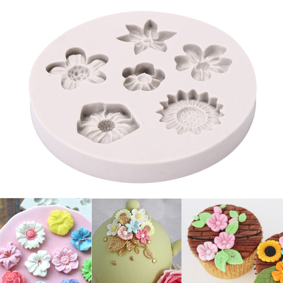 Flower Silicone Fondant Mold Cake Mould Decorating Baking Mold Sugarcraft Pastry Tool