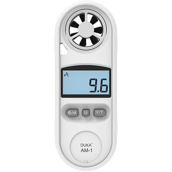 DUKA AM-1 Digital Anemometer 0.3-30m/s Wind Speed Meter -10 ~ 45C Temperature Tester Anemometro with LCD Backlight Display
