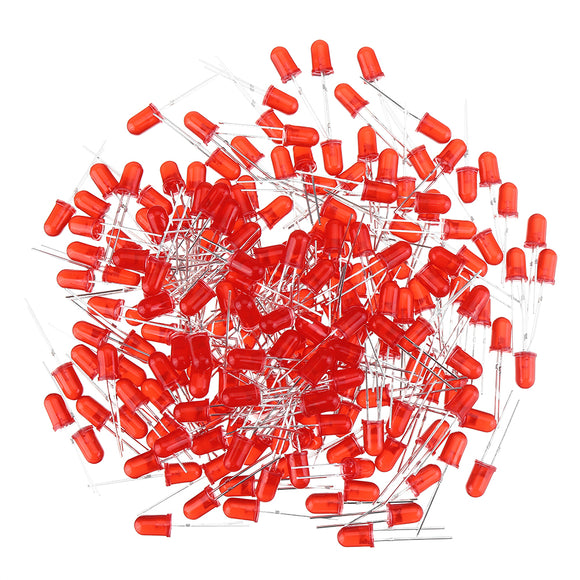 200pcs 5MM Red LED Diode Round Diffused Red Color Light Lamp F5 DIP Highlight