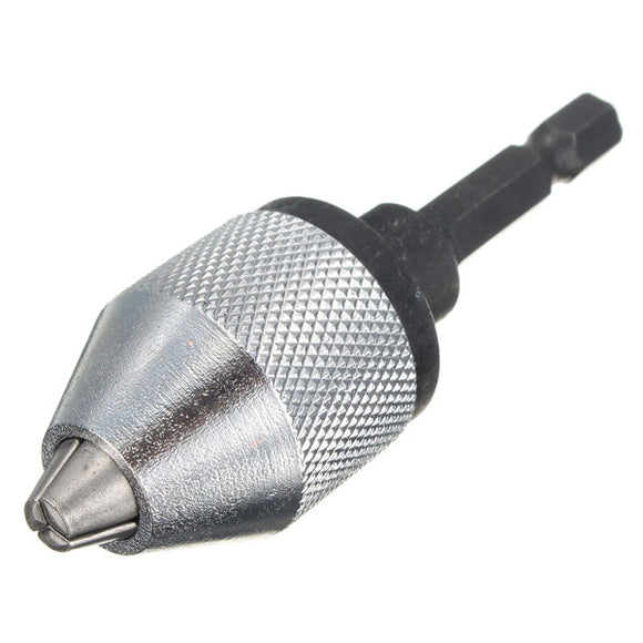 0.3-6.5mm Keyless Chuck Adapter 1/4 Inch Hex Shank Drill Chuck