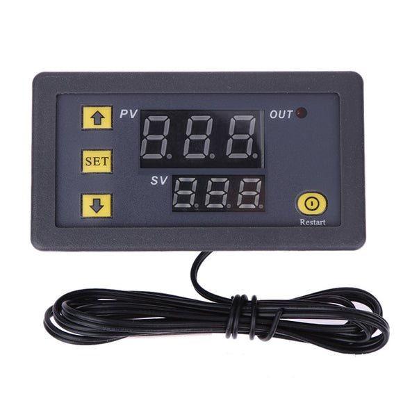 W3230 AC 110V-220V DC 12V Digital Thermostat Thermometer Regulator Heating Cooling