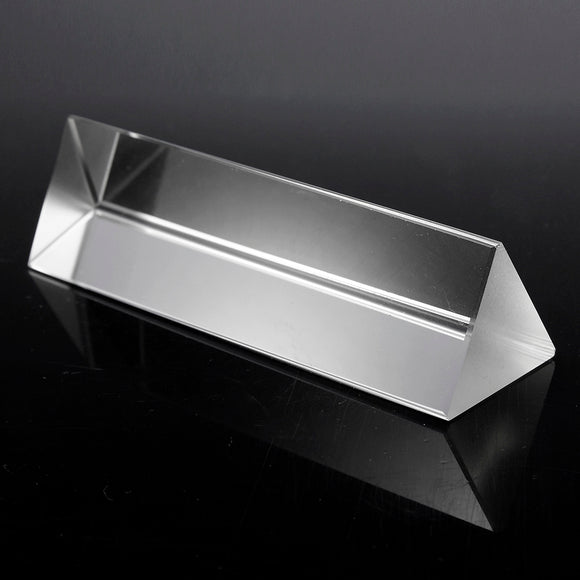 10cm Optical Glass Crystal Triple Triangular Prism Photography Physics Teaching Light Spectrum