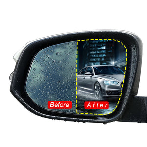 2Pcs 175x200mm Car Anti Fog Nano Coating Rainproof Rear View Mirror Window Protective Film