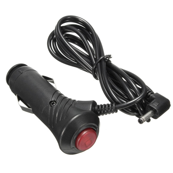 3.5mm Car Cigarette Lighter Power Plug Cord GPS DVR Adapter Cable w/ Switch DC 12V