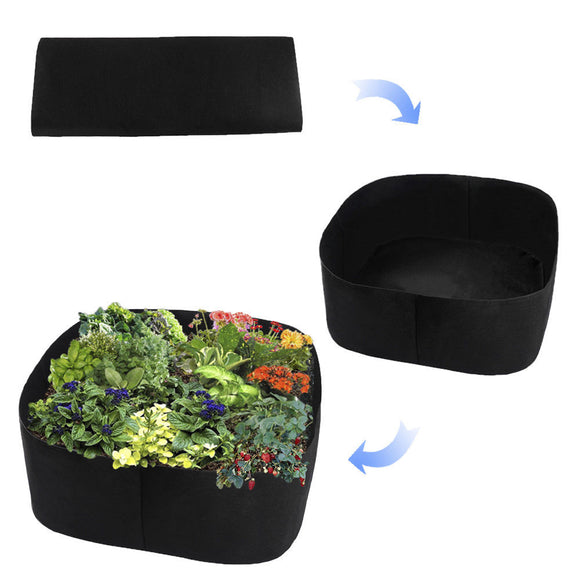 Non Woven Fabric Raised Garden Bed Durable Grow Bags Herb Flower Vegetable Planter Bed